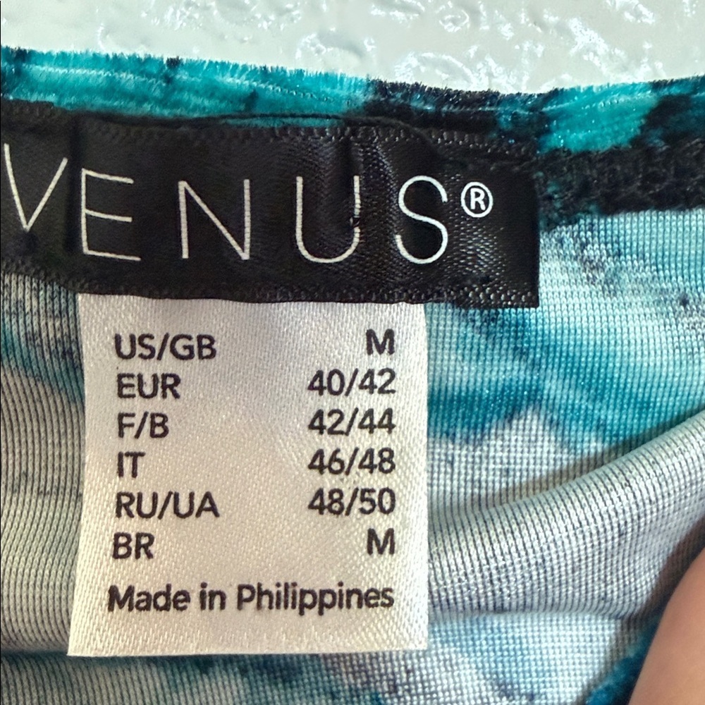 VENUS Vibrant Blue and Green Long Sleeve Dress - Picture 4 of 4